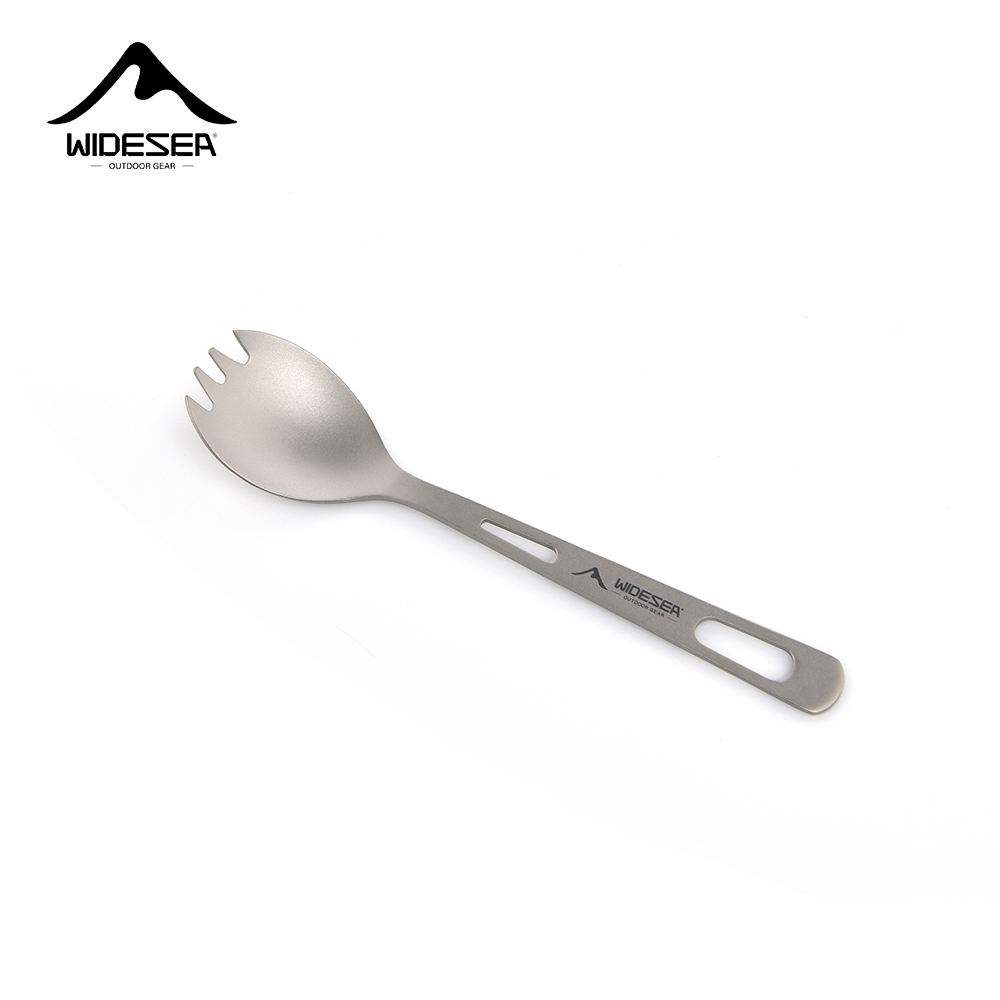 Kitchen Gadgets That Make Life Easier - Zestaw kempingowy Widesea: łyżka-taśmówka, tytanowa łyżka,