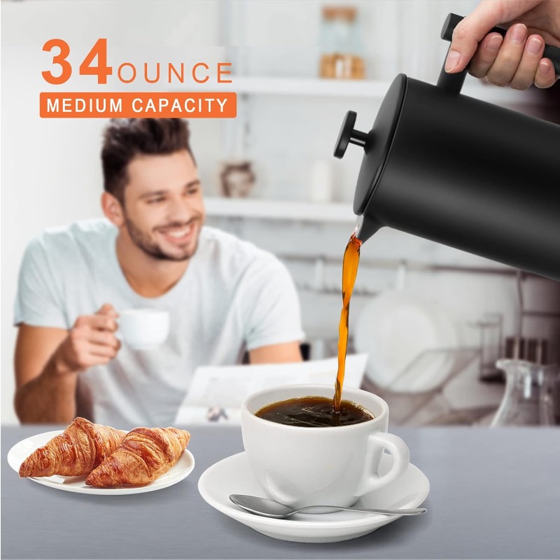 French Press do kawy 34 Oz ze  – French Press Coffee Maker recenzja i cena