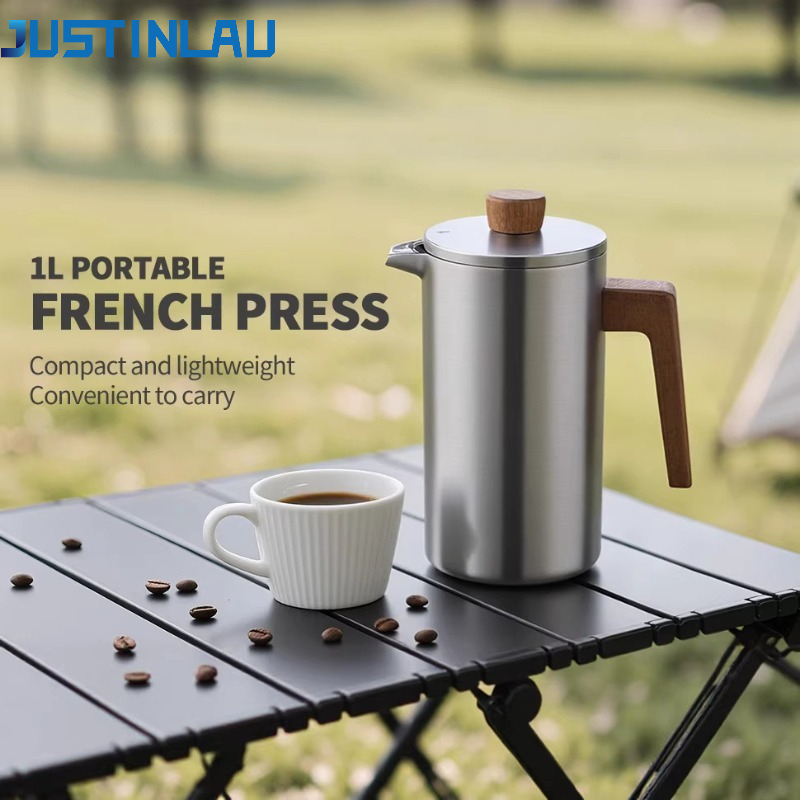 JUSTINLAU 1000ml Stalowy Frenc – French Press Coffee Maker recenzja i cena