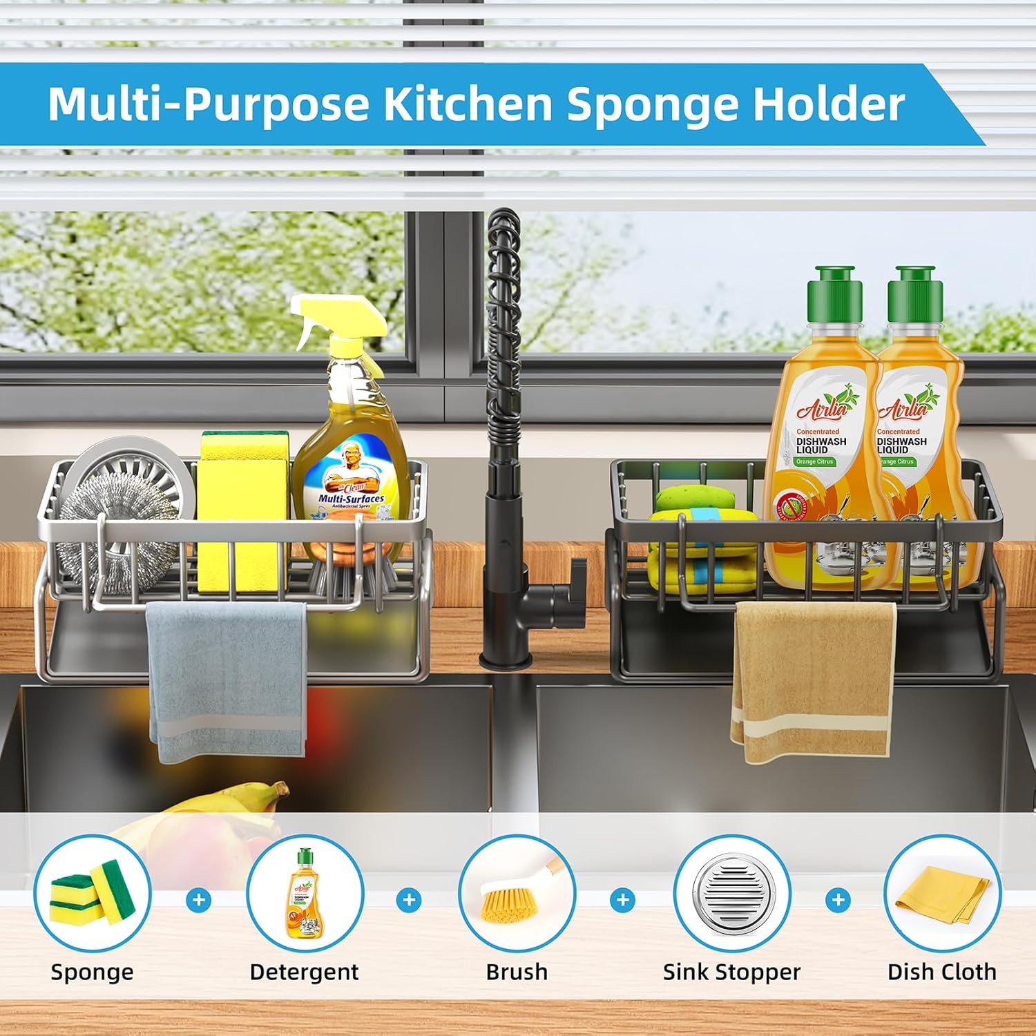Ulepszony uchwyt na gąbkę do z – Kitchen Gadgets Holder recenzja i cena